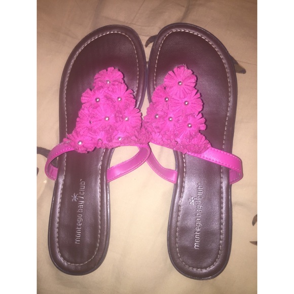 Pink flower sandals - Picture 1 of 2